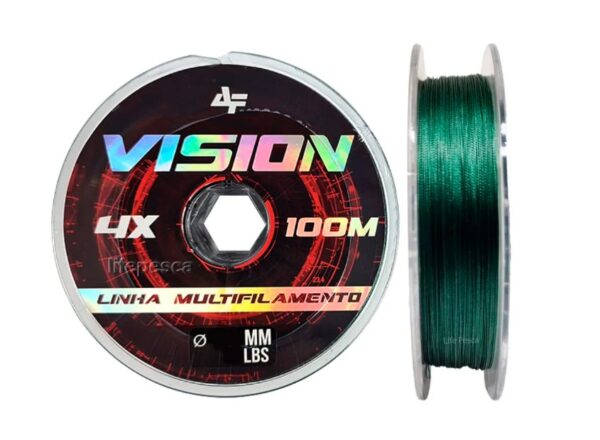 LINHA MULTIFILAMENTO VISION 4X 100M DARK GREEN (COSULTE VARIAÇÕES)